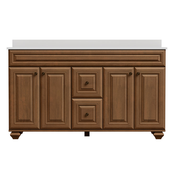 MagickWoods 60" Free-standing Double Bathroom Vanity Base Only in Brown | Wayfair